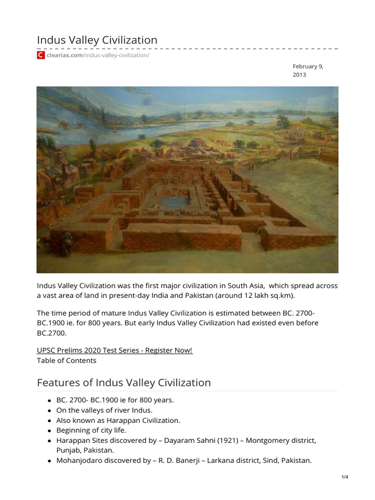Indus Valley Civilization Overview | PDF | Indus River