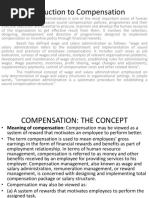 C & B Module 1 - Introduction To Compensation