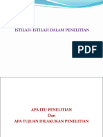 Istilah Penelitian