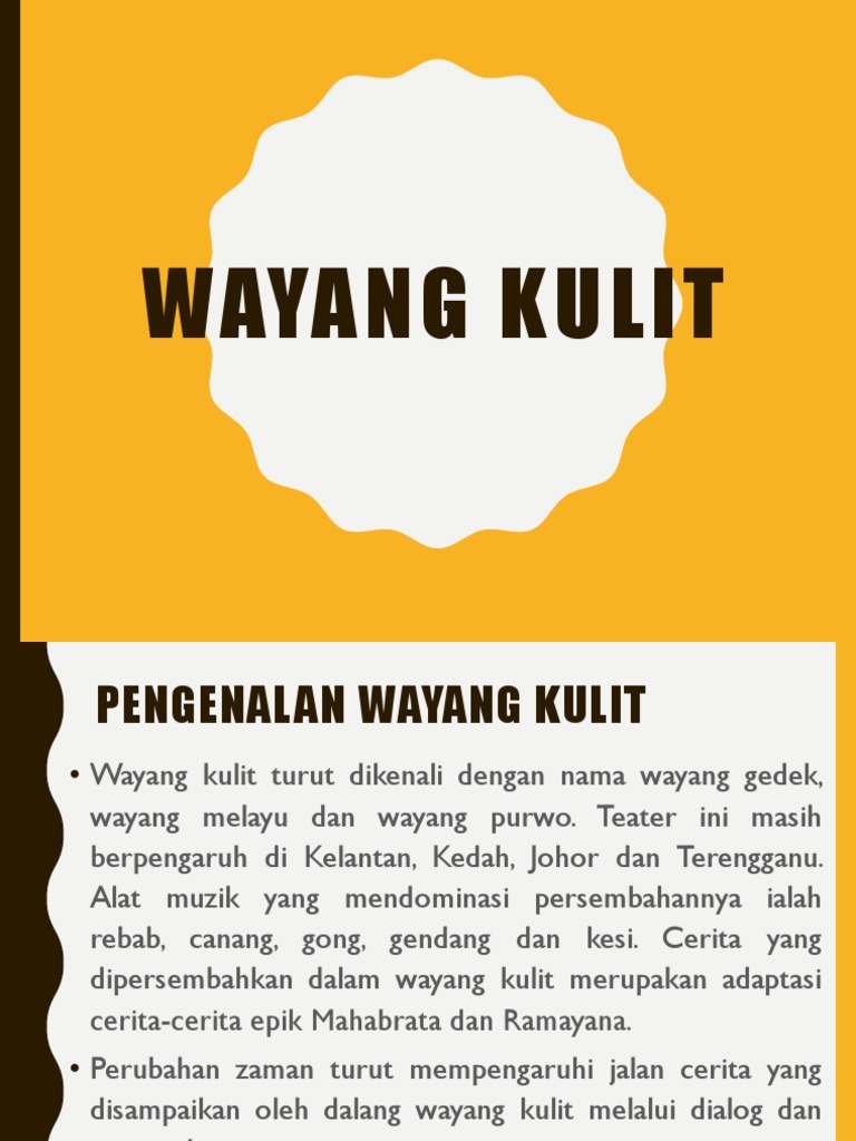 Sejarah dan Jenis Wayang Kulit | PDF