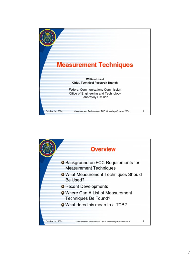 Oct 04-Measurement Techniques-SD | PDF | Technology & Engineering