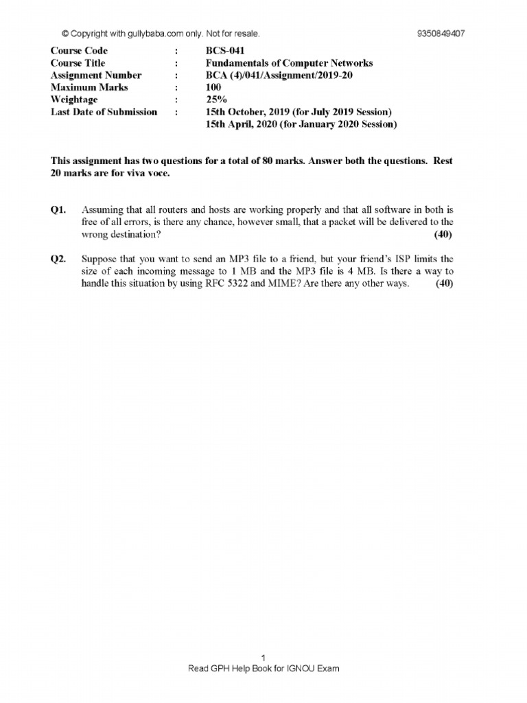 BCS 041 PDF | PDF