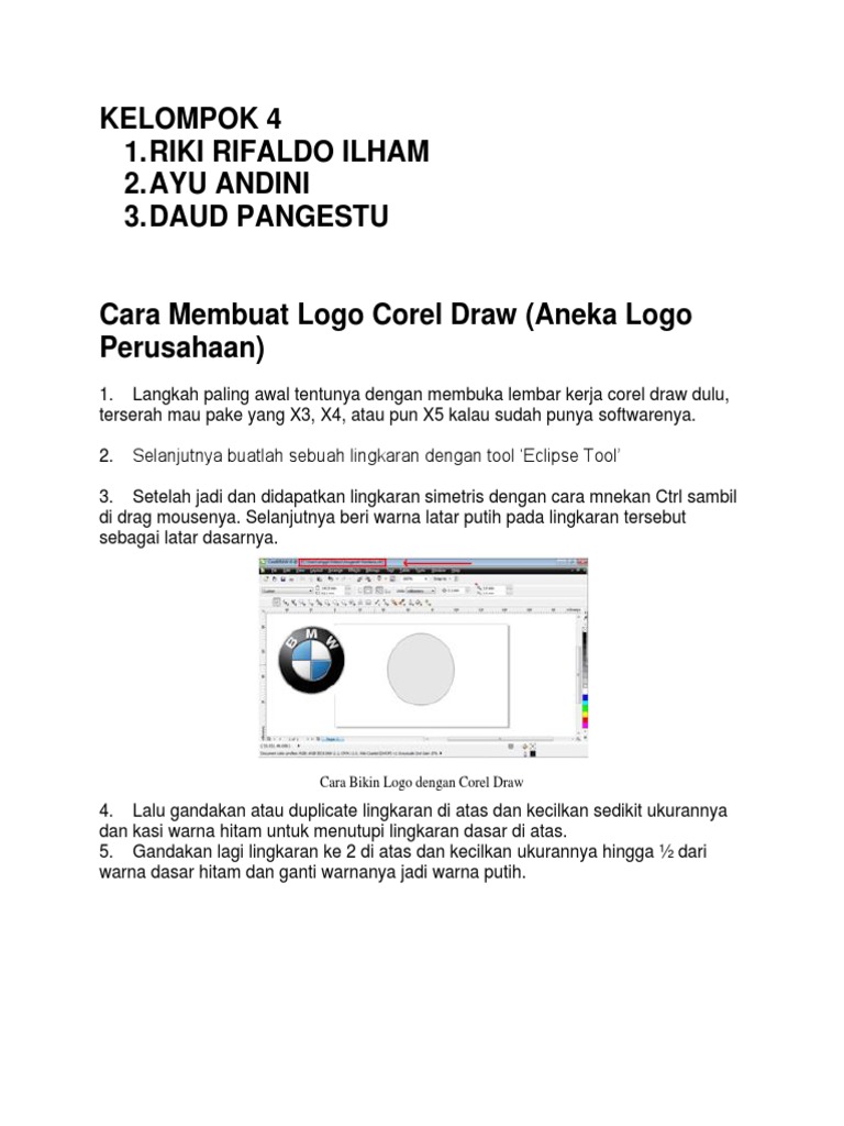 Cara Membuat Logo Corel Draw MAKALAH | PDF, image size:768x1024