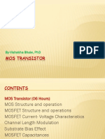 MOS Transistor Operation and Characteristics