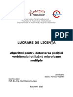 Algoritmi Pentru Detectarea Pozitiei Vorbitorului Prin Microfoane Multiple PDF