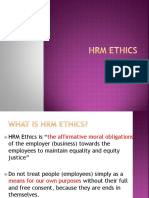 HRM and Ethics