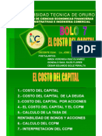 bolo Nº7 El costo de capital