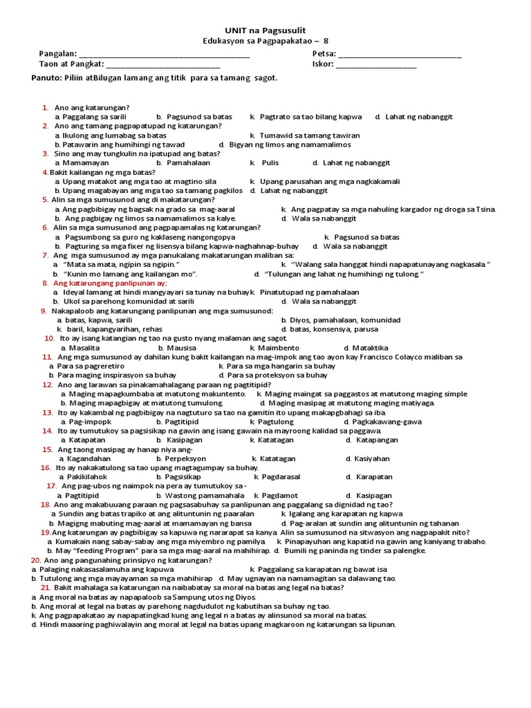 3rd graDING ESP | PDF