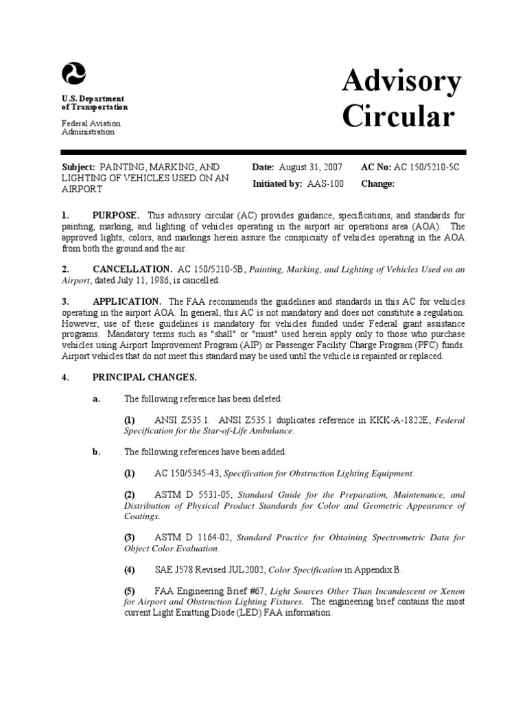 Airport Vehicle Painting and Marking Guidelines | PDF | Air Traffic ...