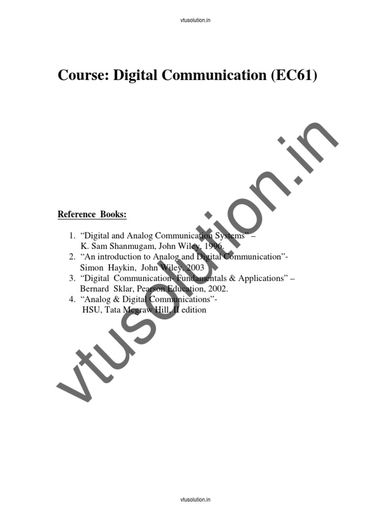 Digital Communication Systems Guide | PDF