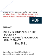 SUMMARY Child's Health Care