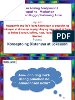 COT - PPT - Konsepto NG Distansya at Lokasyon