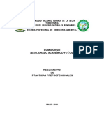 Reglamento de prácticas preprofesionales UNAS