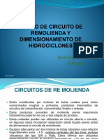 Diseño de Circuito de Remolienda Convencional e Hidrociclones