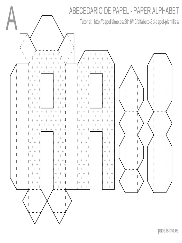 Papelisimo Letras 3d Abecedario de Papel 3D AZ Paper Alphabet | PDF