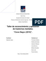 Taller de Reconocimiento y Aplicación de Trastornos Mentales