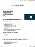 List of Mathematical Societies