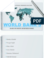 World Bank'S: Ease of Doing Business Index