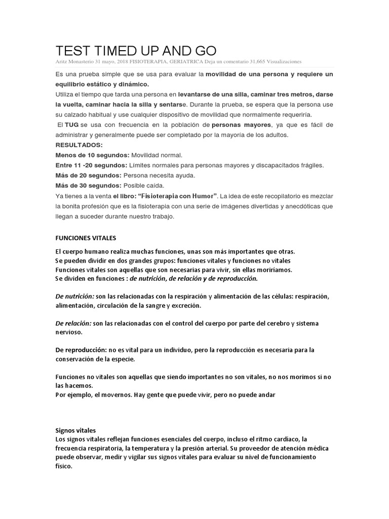 Test Timed Up and Go PDF