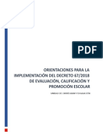 Orientaciones para La Implementación Del Decreto 67