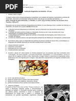Avaliação Diagnóstica Em História - 9º Ano