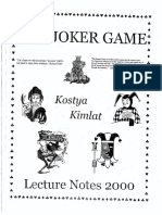 Kostya Kimlat - The Joker Game Lecture Notes 2000 PDF