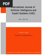 Download International Journal of Artificial Intelligence and Expert Systems IJAE Volume 1 Issue 1 by AI Coordinator - CSC Journals SN44951986 doc pdf