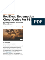 Red Dead Redemption Cheat Codes For PS3
