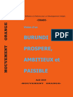 Burundi - Francis ROHERO - Projet de Société Du MOUVEMENT ORANGE