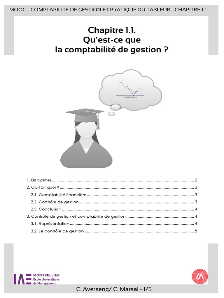 Mooc Comptabilité De Gestion Et Pratique Du Tableur HGHJ | PDF | Comptabilité | Les sociétés