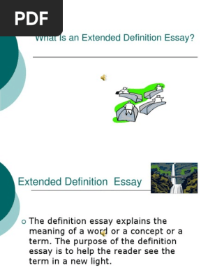 EXTENDED Definition Essay