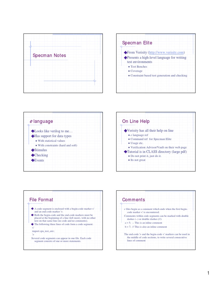 Specman Elite for Test Environments | PDF | Integer (Computer Science ...