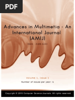 Download Advances in Multimedia - An International Journal AMIJ Volume 1 Issue 1 by AI Coordinator - CSC Journals SN44952846 doc pdf