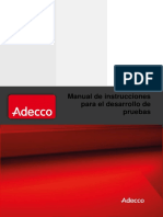 Manual de Instrucciones para El Desarrollo de Pruebas PDF