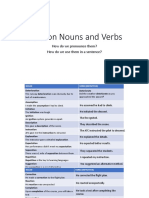 Aviation Nouns and Verbs