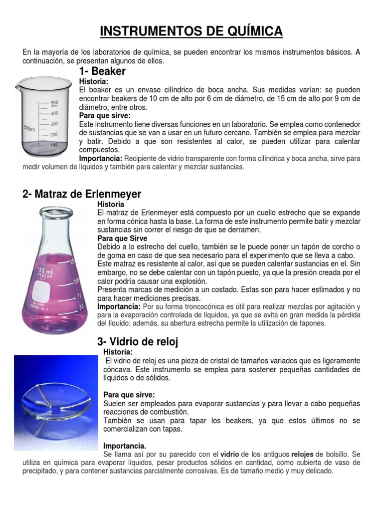 Industrializar mago Innecesario 35 Instrumentos de Química | PDF | Microscopio | Lentes