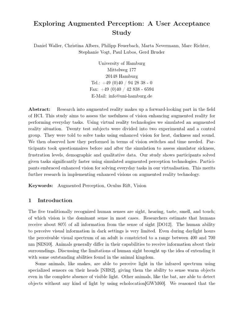 Exploring Augmented Perception-Draft For Submission | PDF | Virtual ...