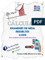 CALCULO - Examenes de Mesa Lic Maria Dueri 2018 PDF