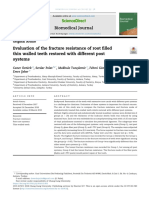 Evaluation of The Fracture Resistance of Root Filled Thin Walled Teeth Restored With Different Post Systems 2019