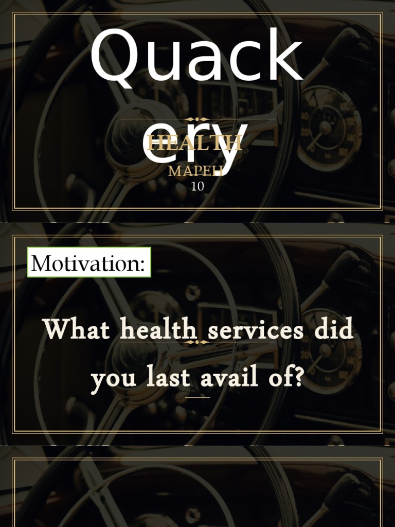 Cot Powerpoint Quackery PDF Dietary Supplements Alternative Medicine