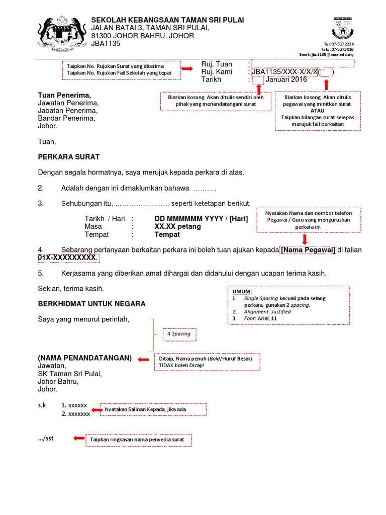 Template Surat | PDF