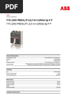 ABB Sage T 75 1250 Circuit Breaker