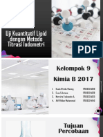 Uji Kuantitatif Lipid Dengan Metode Titrasi Iodometri