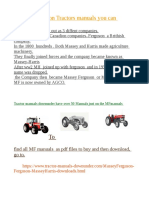 MF Tractor Manuals To Download