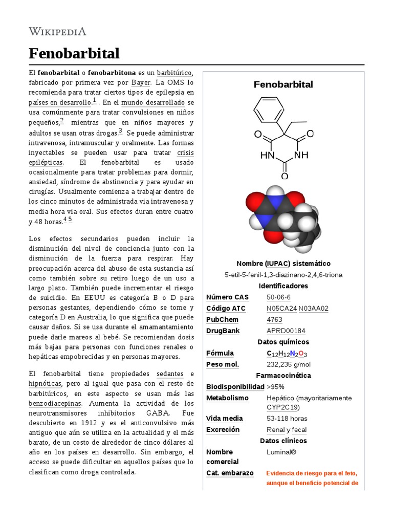 Fenobarbital | PDF | Farmacología | Drogas