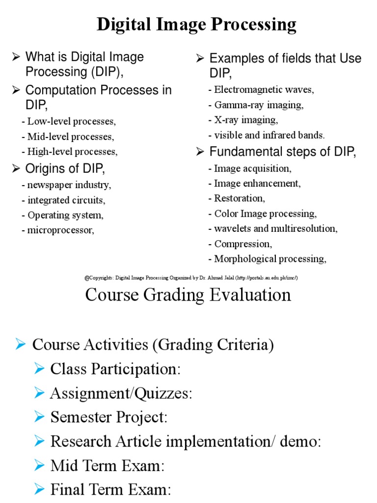 Lecture-1 (Intro of DIP) PDF | PDF | Digital Image | X Ray