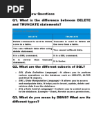 SQL Interview Questions