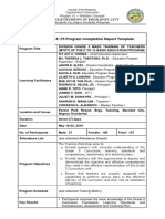 Sample Program Completion Report (PCR)