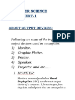 COMPUTER OUTPUT DEVICES