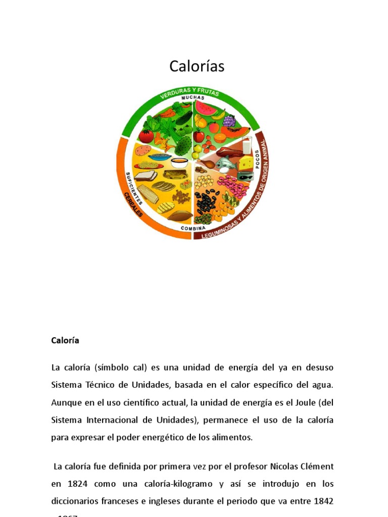Subtema 3.2.1. - Caloria Como Unidad de Medida de La Energia | PDF